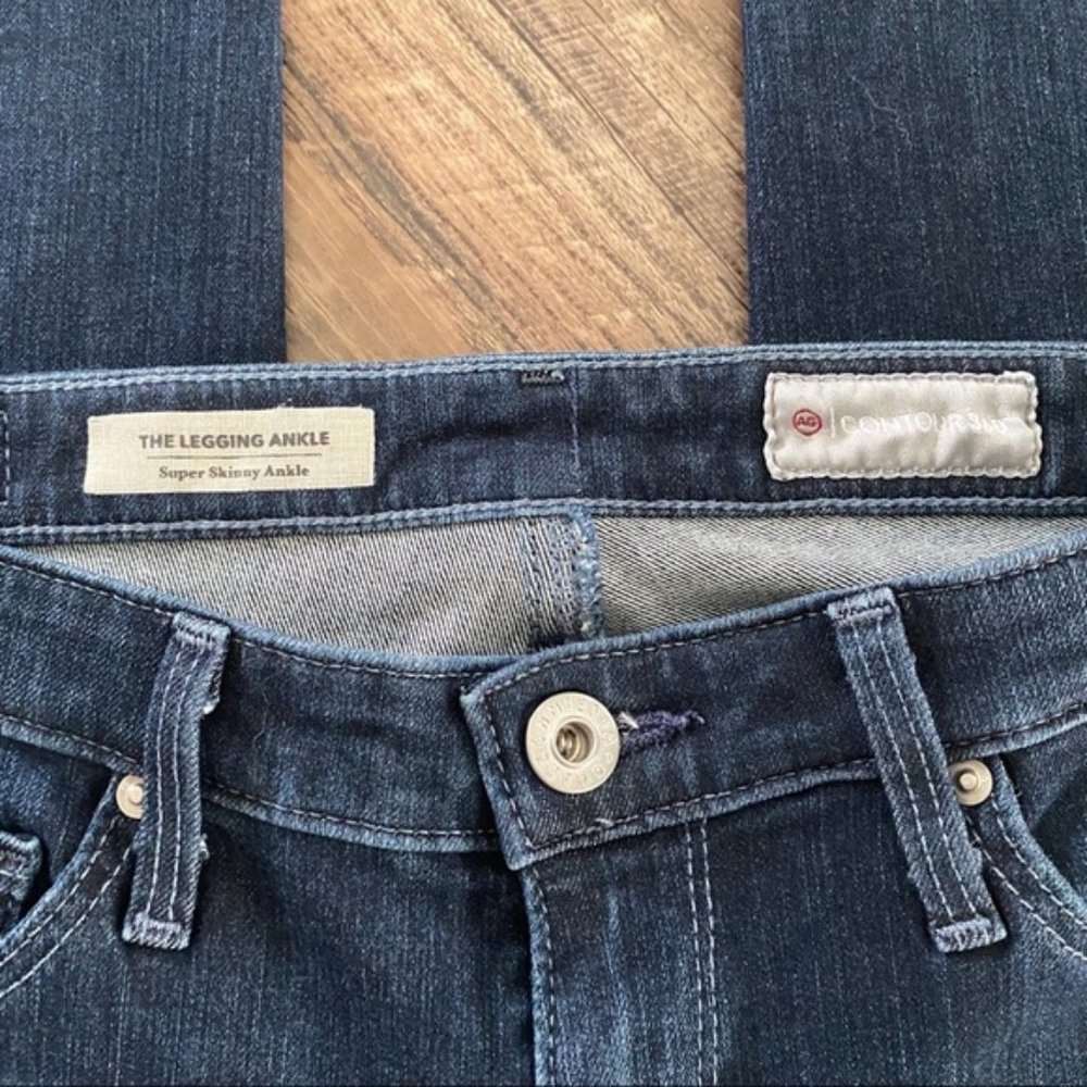AG Denim Legging Ankle Super Skinny Jean Dark Wash - Picture 7 of 7